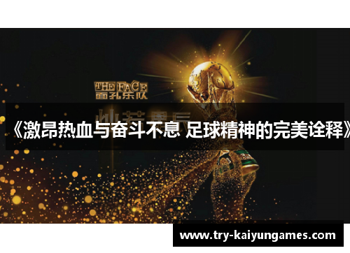 《激昂热血与奋斗不息 足球精神的完美诠释》